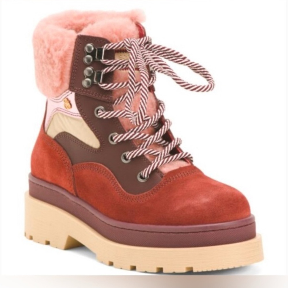NEW Scotch & Soda Suede & Leather Winter Boots faux fur interior EU 39 US 8.5-9 - Picture 2 of 10